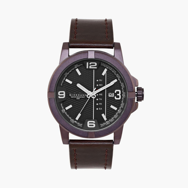 GIORDANO Men Analog Watch with Leather Strap - GD-50007-02