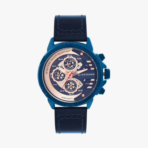 GIORDANO Men Chronograph Watch with Leather Strap - GD-50015-02