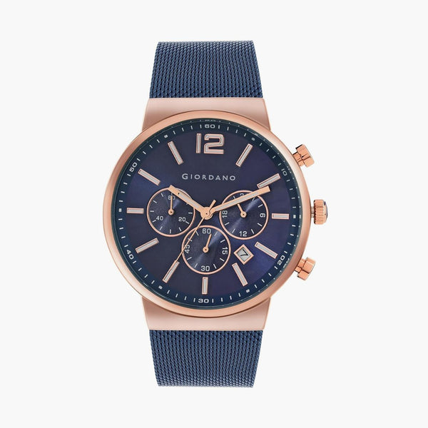 GIORDANO Men Chronograph Watch with Metal Mesh Strap - GZ-50074-33