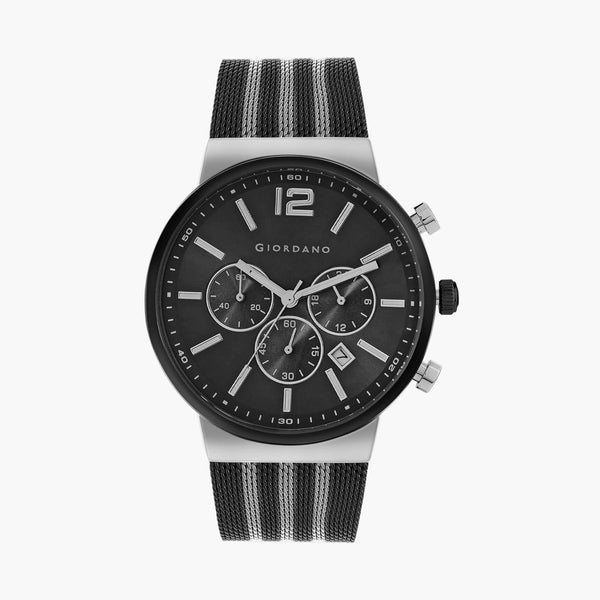 GIORDANO Men Chronograph Watch with Striped Mesh Strap - GZ-50074-55