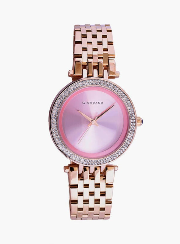 Women Embellished Chronograph Watch with Metal Strap - GZ-60015-22