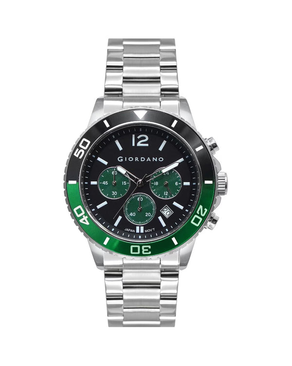 Navy Green Dial Metal Analog Watch For Men - GZ-50091-22