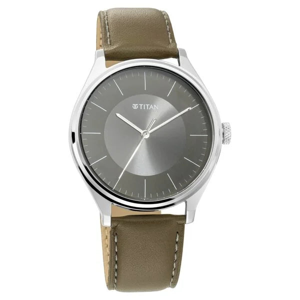 Men's Urban Edge Lustrous Olive Dial Leather Watch