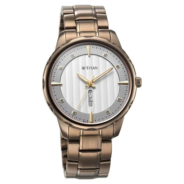 Regalia Analog with Day and Date Opulent White Dial Watch for Men