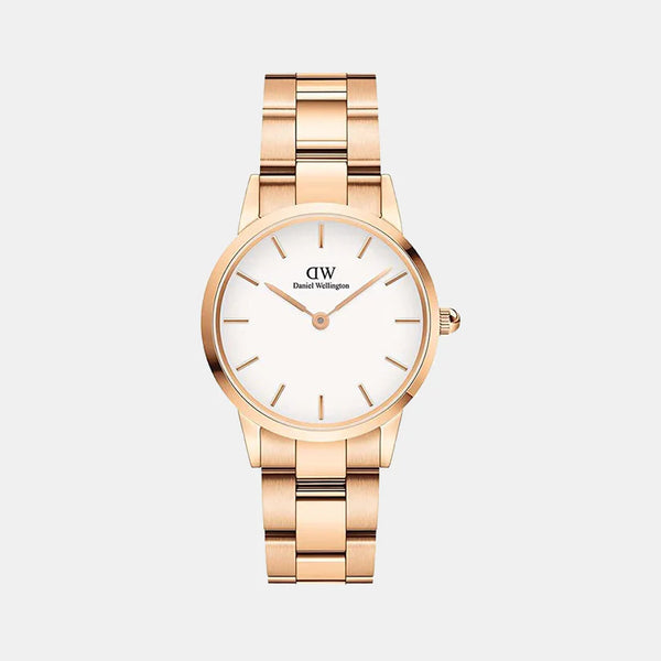 Iconic Women's White Analog Stainless Steel Watch DW00100213