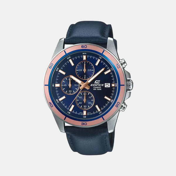 Edifice Men's Leather Chronograph Watch EX302 - EFR-526L-2AVUDF