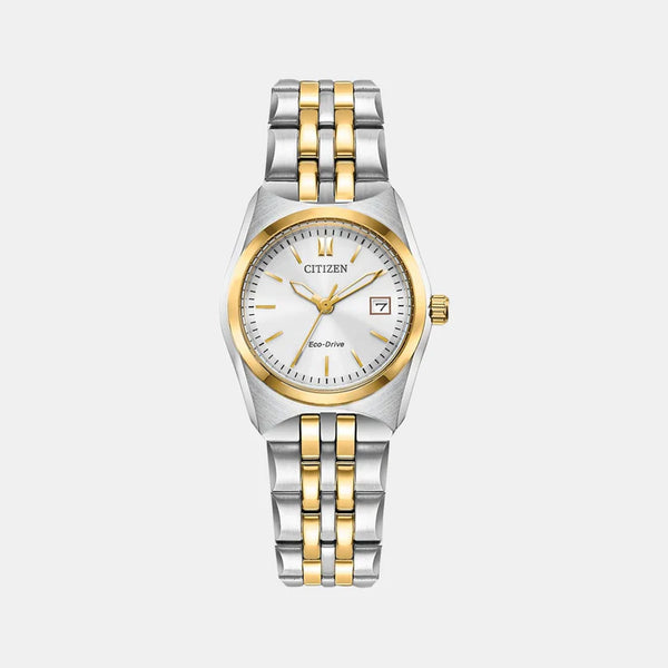 Women's Analog Stainless Steel Eco-Drive Watch EW2299-50A
