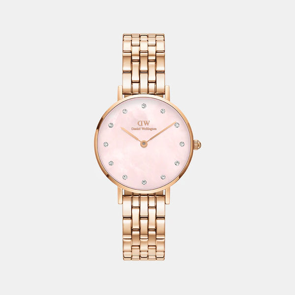 Petite Women's Mother Of Pearl Analog Stainless Steel Watch DW00100617K