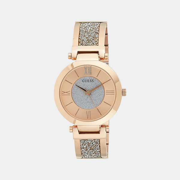 Women Rose Gold Analog Stainless Steel Watch W1288L3