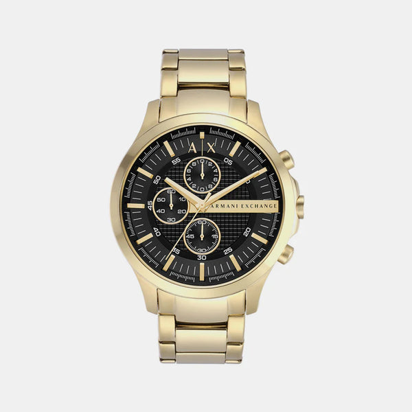 Men's Black Chronograph Stainless Steel Watch AX2137l