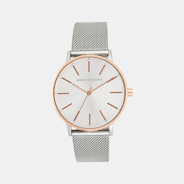 Women's Silver Analog Stainless Steel Watch AX5537