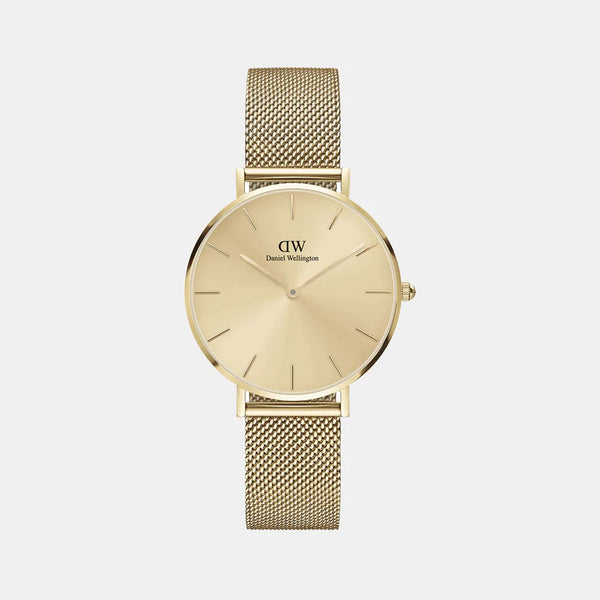 Petite Women's Gold Analog Stainless Steel Watch DW00100474