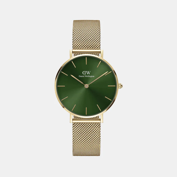 Petite Women's Green Analog Stainless Steel Watch DW00100480