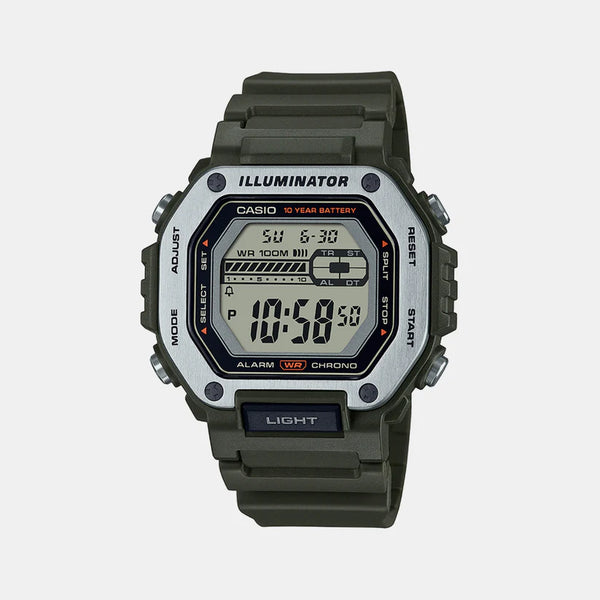 Youth Green Digital Resin Unisex Watch D301 - MWD-110H-3AVDF