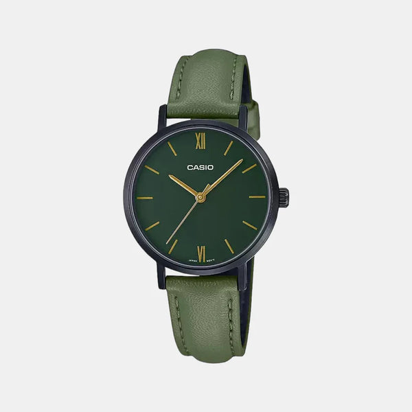 Enticer Women's Analog Leather Watch A2002 - LTP-VT02BL-3AUD