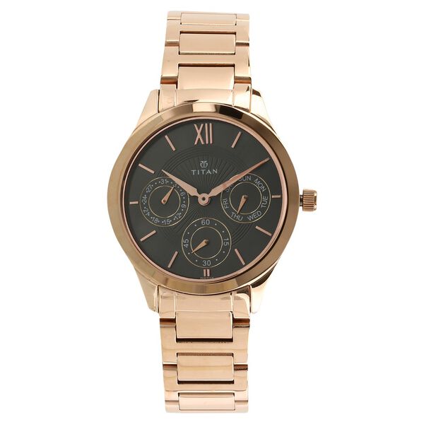 Titan Workwear Anthracite Dial Women Watch With Stainless Steel Strap nn2570wm01