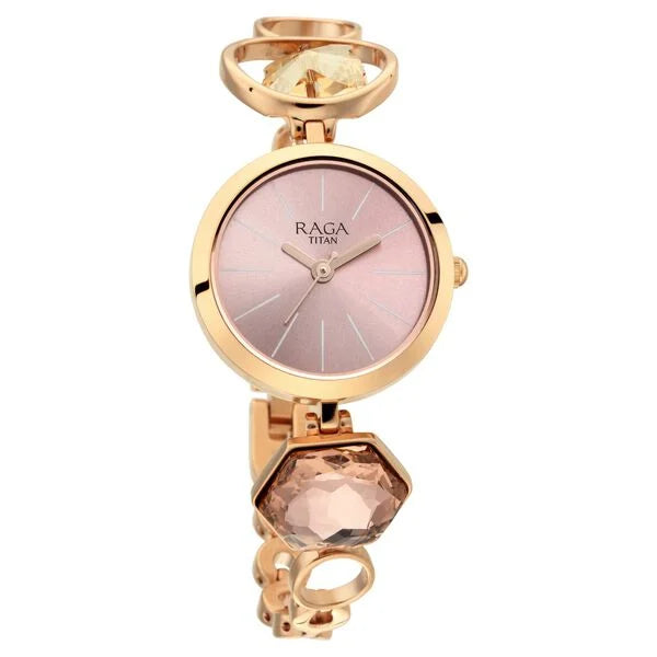 Raga Women Embellished Analog Watch - NT2606WM09