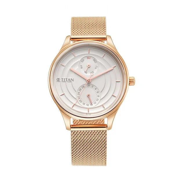 Neo Workdays Silver Dial Quartz Multifunction Stainless Steel Strap watch for Women