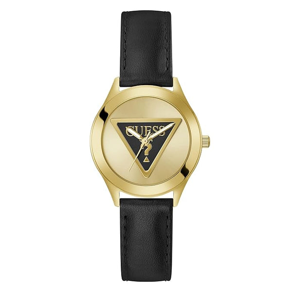 Guess Tri Plaque Women Gold Dial Quartz Analog Watch GW0744L2