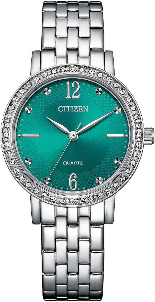 Basic Quartz Green Dial Stainless Steel Wrist Watch Watch for Women - EL3100-55Z