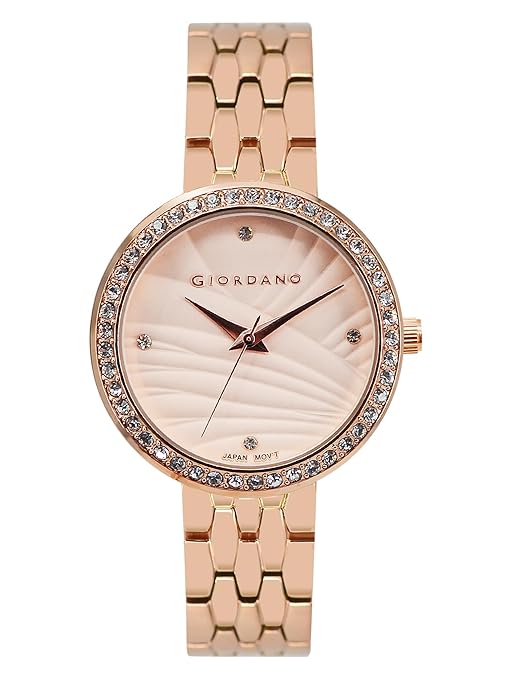 34 mm RoseGold Dial Metal Analog Watch For Women - GZ-60079-33