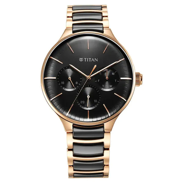 Titan Ceramic Fusion Anthracite Dial Multifunction Watch NT90148KD03