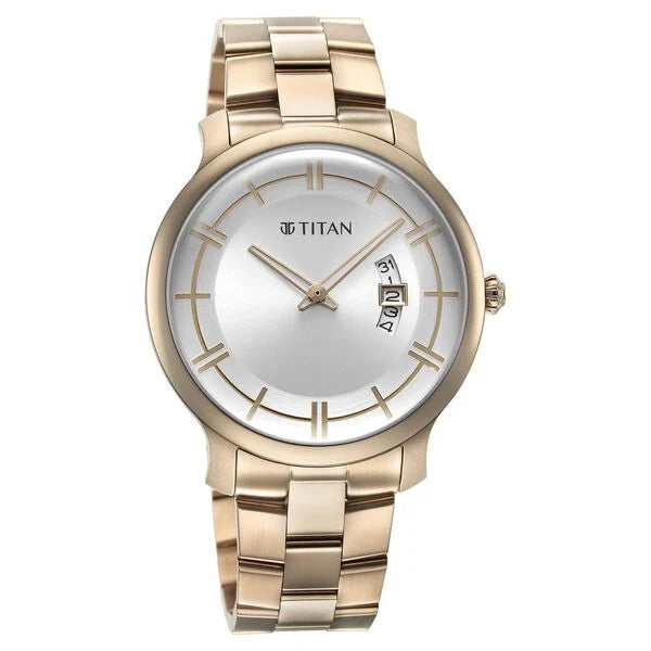 Classic Distincta Silver Dial Analog with Date Stainless Steel Strap watch for Men