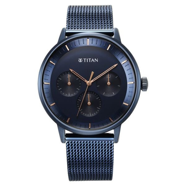 Modern Classics Blue Dial Quartz Multifunction Stainless Steel Strap watch for Men