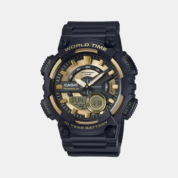 Youth Men's Analog-Digital Silicon Watch AD206 - AEQ-110BW-9AVDF