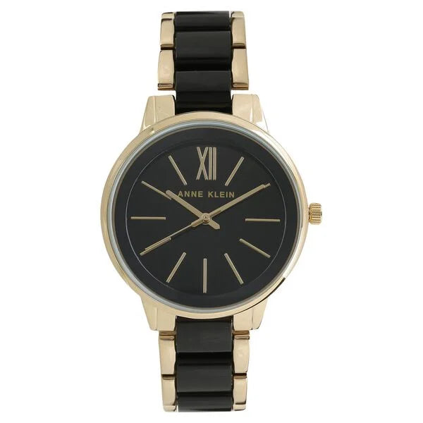Anne Klein Quartz Analog Black Dial Ceramic Strap Watch for Women NEAK1412BKGB
