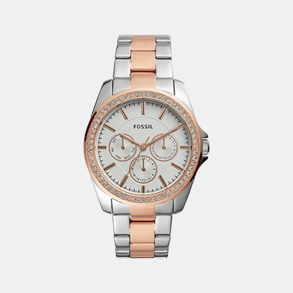 Women's Silver Stainless Steel Chronograph Watch BQ3420