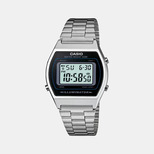 Vintage Men's Digital Stainless Steel Watch D129 - B640WD-1AVDF