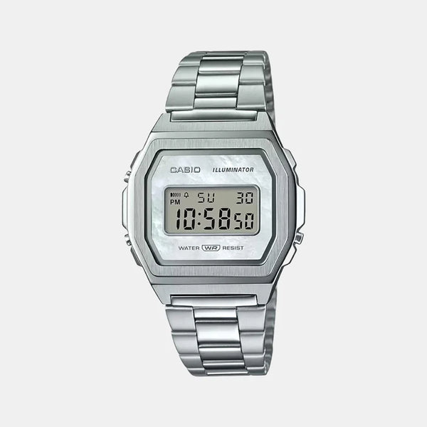 Vintage Unisex Digital Stainless Steel Watch D193 - A1000D-7EF