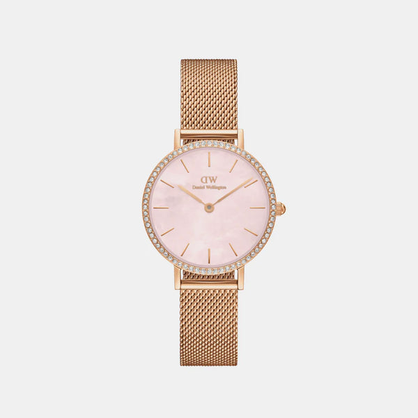 Petite Women's Mother Of Pearl Analog Stainless Steel Watch DW00100663K