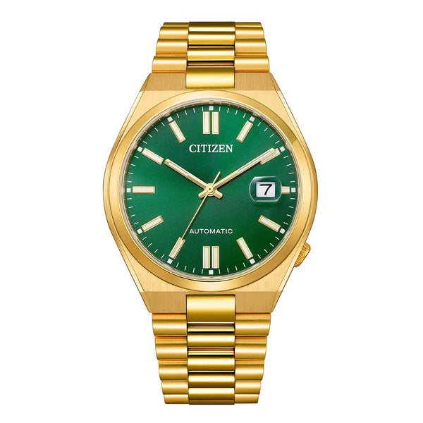 CITIZEN AUTOMATIC GENTS WATCH GREEN DIAL - NJ0152-51X