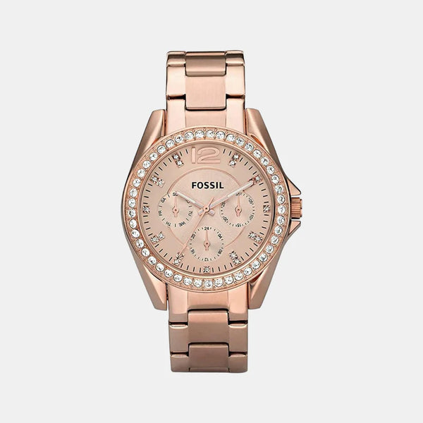 Women's Rose Gold Stainless Steel Chronograph Watch ES2811
