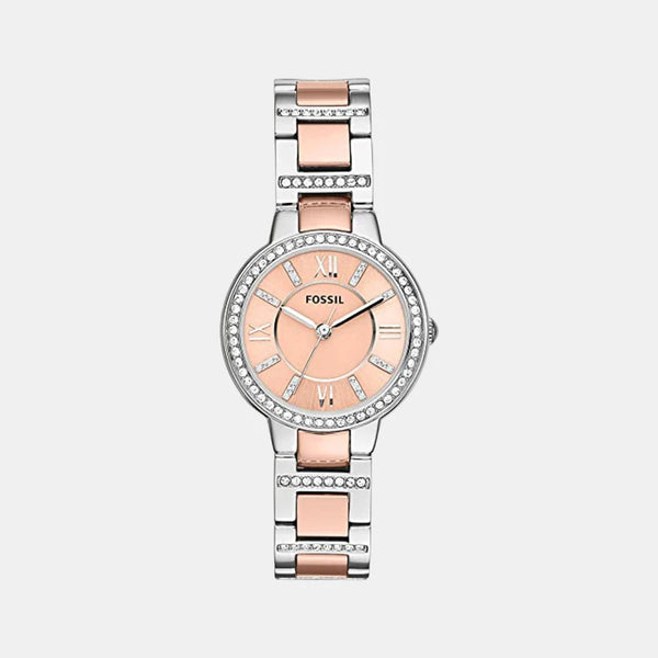 Women's Rose Gold Analog Stainless Steel Watch ES3405