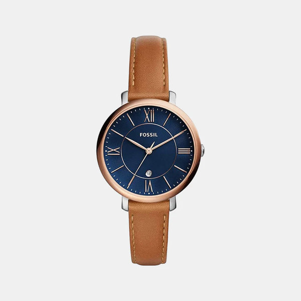 Women's Blue Analog Leather Watch ES4274