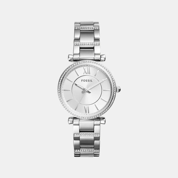 Women's Silver Analog Stainless Steel Watch ES4341