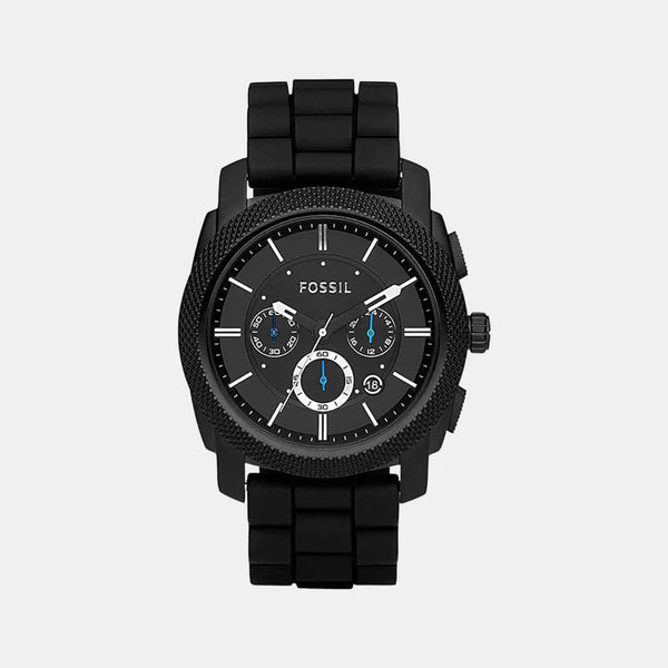 Men's Black Silicon Chronograph Watch FS4487