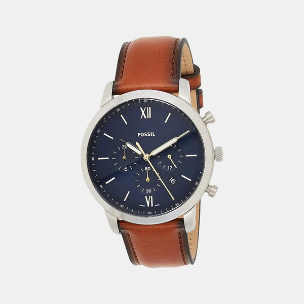 Men's Blue Leather Chronograph Watch FS5453