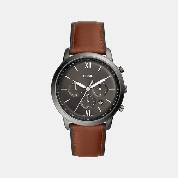 Men's Grey Leather Chronograph Watch FS5512