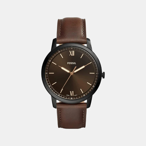 Men's Brown Analog Leather Watch FS5551