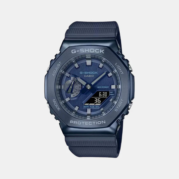 CASIO MENS 40-49 MM G-SHOCK BLUE DIAL RESIN ANALOGUE-DIGITAL WATCH - G1162
