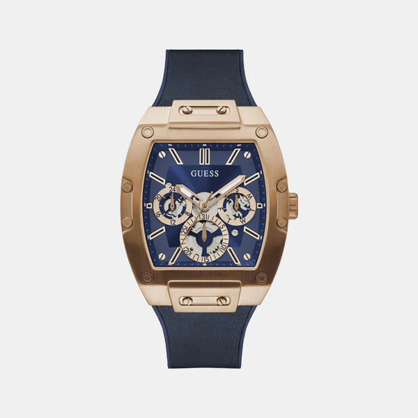 Men's Blue Dial Multi-function Silicon Watch GW0202G4