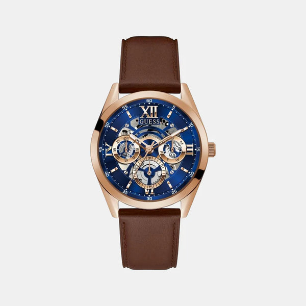 Men Brown Analog Leather Watch GW0389G3
