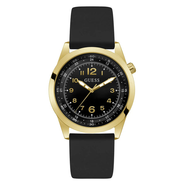 Guess Max Black Dial Round Case Analog Men Watch - GW0494G2