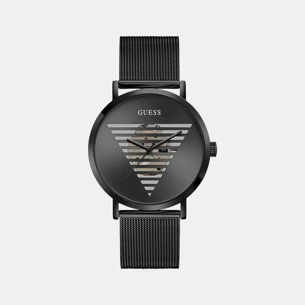 Men Black Analog Stainless Steel Watch GW0502G2