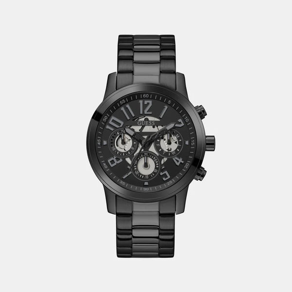 Guess Parker Black Dial Round Case Multi Function Men Watch - GW0627G3