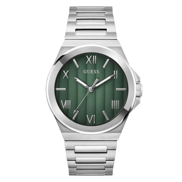 Guess Vinyl Men Green Dial Quartz Analog Watch - GW0789G1